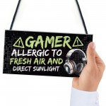 Gamer Sign Games Room Accessories Boys Bedroom Decor Gaming Sign