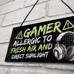 Gamer Sign Games Room Accessories Boys Bedroom Decor Gaming Sign