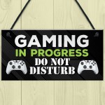 Gaming Room Door Sign Boys Bedroom Gamer Acessories Games Room 