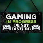 Gaming Room Door Sign Boys Bedroom Gamer Acessories Games Room 