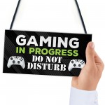 Gaming Room Door Sign Boys Bedroom Gamer Acessories Games Room 