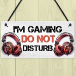 Gaming Sign For Boys Bedroom DO NOT DISTURB Funny Gaming Bedroom