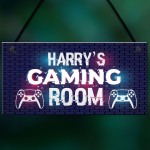 Personalised Gaming Sign For Boys Bedroom Gaming Bedroom
