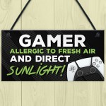 Gaming Sign FUNNY Bedroom Sign Gamer Gift For Son Dad Boys