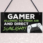 Gaming Sign FUNNY Bedroom Sign Gamer Gift For Son Dad Boys