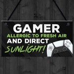 Gaming Sign FUNNY Bedroom Sign Gamer Gift For Son Dad Boys
