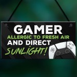 Gaming Sign FUNNY Bedroom Sign Gamer Gift For Son Dad Boys