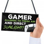 Gaming Sign FUNNY Bedroom Sign Gamer Gift For Son Dad Boys