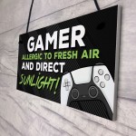 Gaming Sign FUNNY Bedroom Sign Gamer Gift For Son Dad Boys