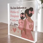 Mother And Daughter Plaque Block Mum Gift Daughter Gift