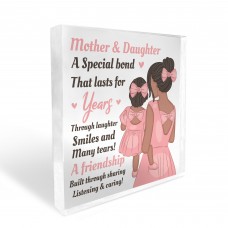 Mother And Daughter Gifts Acrylic Block Mum Gift Daughter Gift