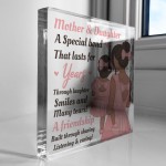 Mother And Daughter Gifts Acrylic Block Mum Gift Daughter Gift