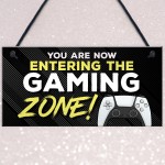 Gaming Sign For Bedroom Hanging Gaming Zone Sign Gaming Bedroom 