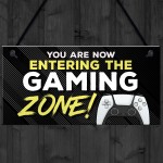 Gaming Sign For Bedroom Hanging Gaming Zone Sign Gaming Bedroom 