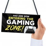 Gaming Sign For Bedroom Hanging Gaming Zone Sign Gaming Bedroom 