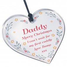 Gift For Daddy This Christmas From Bump Gift Hanging Heart