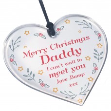 Merry Christmas Daddy From Bump Gift Hanging Heart Bump Gifts