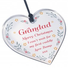 Bump Gift For Grandad Christmas Acrylic Heart Gifts For Grandad