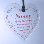Christmas Gift For Nanny From Bump Acrylic Hanging Heart