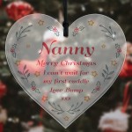 Christmas Gift For Nanny From Bump Acrylic Hanging Heart