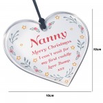 Christmas Gift For Nanny From Bump Acrylic Hanging Heart