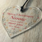 Christmas Gift For Nanny From Bump Acrylic Heart Bump Gifts