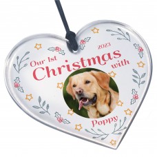 Dogs 1st Christmas Bauble Personalised Photo Christmas Decor