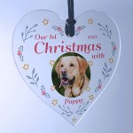 Dogs 1st Christmas Bauble Personalised Photo Christmas Decor