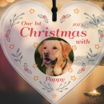 Dogs 1st Christmas Bauble Personalised Photo Christmas Decor