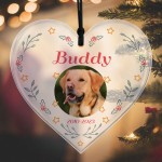Dog Memorial Bauble Personalised Photo Christmas Tree Decoration