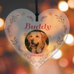 Dog Memorial Bauble Personalised Photo Christmas Tree Decoration