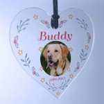 Dog Memorial Bauble Personalised Photo Christmas Tree Decoration