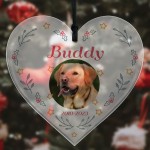 Dog Memorial Bauble Personalised Photo Christmas Tree Decoration