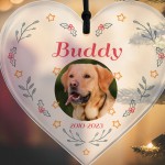Dog Memorial Bauble Personalised Photo Christmas Tree Decoration
