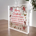 Best Friend Christmas Gift For Her Acrylic Plaque Friendship 