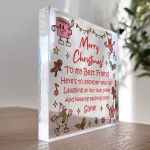 Best Friend Christmas Gift For Her Acrylic Plaque Friendship 