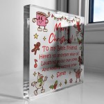 Best Friend Christmas Gift For Her Acrylic Plaque Friendship 