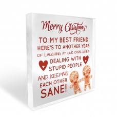 Best Friend Christmas Funny Gift For Friend Acrylic Plaque Gifts