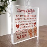 Best Friend Christmas Funny Gift For Friend Acrylic Plaque Gifts