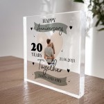 20th Wedding Anniversary Gift Personalised Photo Block Husband