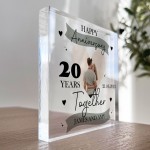 20th Wedding Anniversary Gift Personalised Photo Block Husband