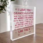 Granddaughter Gifts I LOVE YOU Plaque Granddaughter Christmas