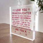 Granddaughter Gifts I LOVE YOU Plaque Granddaughter Christmas