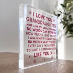 Granddaughter Gifts I LOVE YOU Plaque Granddaughter Christmas
