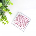 Granddaughter Gifts I LOVE YOU Plaque Granddaughter Christmas
