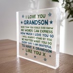 Grandson Gifts I LOVE YOU Plaque Grandson Christmas Birthday