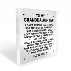 Granddaughter Gifts GRANDDAUGHTER Plaque Love You Gifts