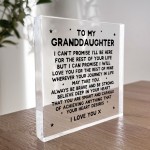Granddaughter Gifts GRANDDAUGHTER Plaque Love You Gifts
