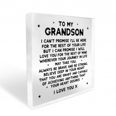 Grandson Gifts For Christmas Birthday TO MY GRANDSON Plaque Gift