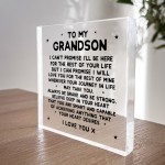 Grandson Gifts For Christmas Birthday TO MY GRANDSON Plaque Gift
